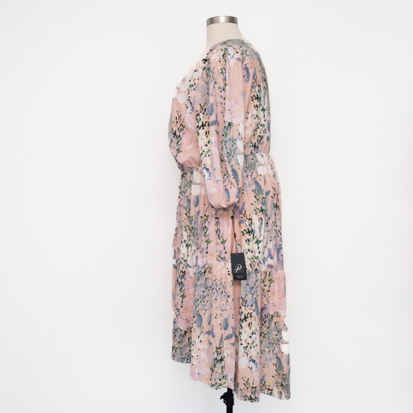 Adrianna Papell - Floral-Print Midi Dress - Picture 5 of 10